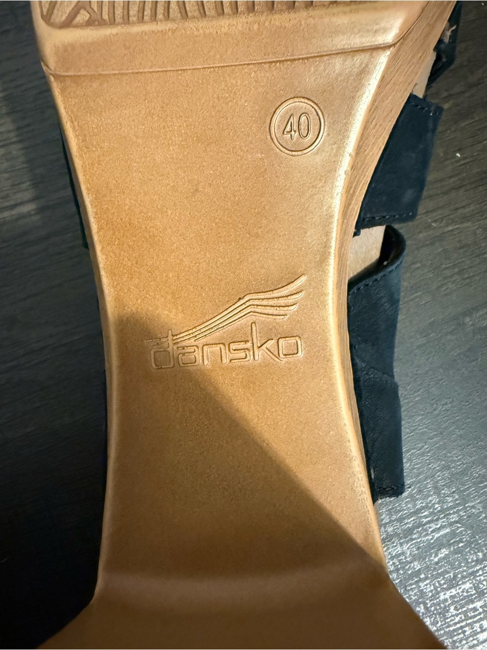 Dansko Demetra Black Leather Cutout Sandals in size 40 (US 10-10.5) - Picture 7 of 8